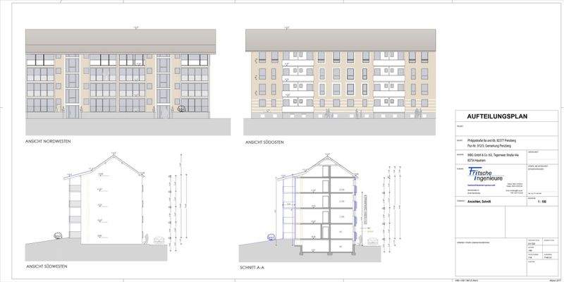 Architekturplan der Wohnung