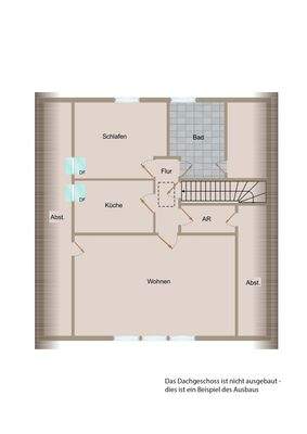 Grundriss Dachgeschoss Ausbaureserve