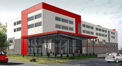 Das Office Gebäude von vorne 