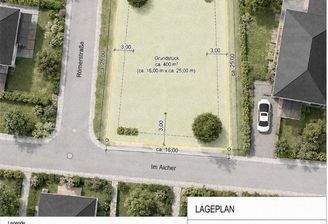 Lageplan des Bauplatzes
