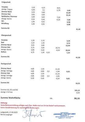 Wohnflächenberechnung