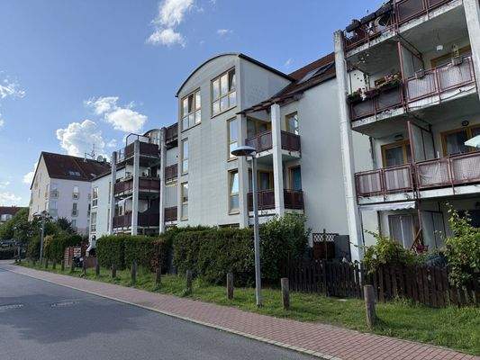 Blick zu den Balkonen