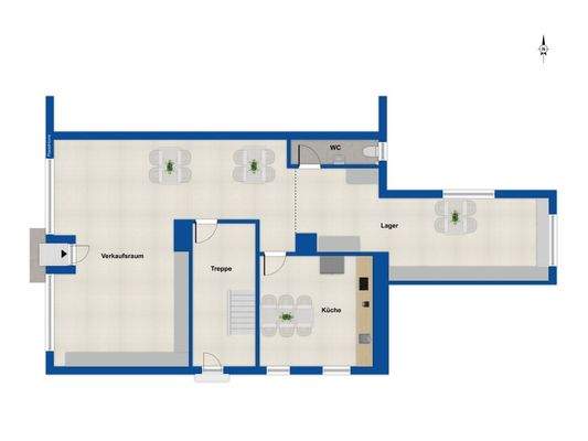Grundriss Ladengeschäft