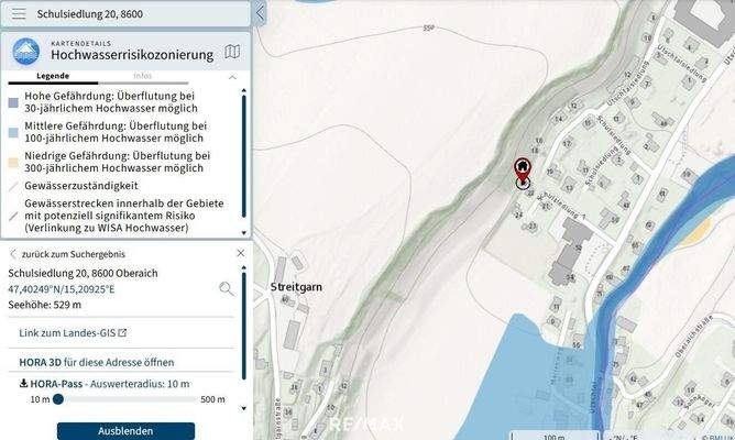 keine Hochwasserzone