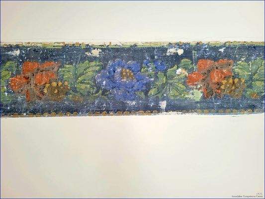 Detailansicht restaurierte Wandmalerei