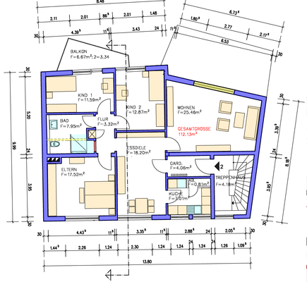 Grundriss 1. Obergeschoss