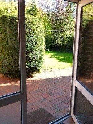 Gartenblick aus Wintergarteb