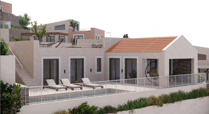 Kreta, Kirianna: Neubau-Projekt! Villa mit Pool und Meerblick in kleiner Anlage zu verkaufen