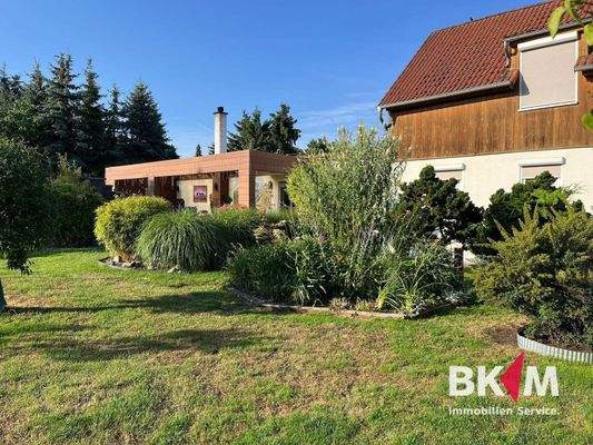 Garten Blick zum Haus