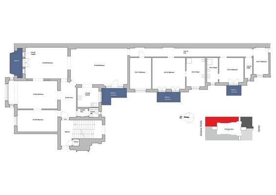 Grundriss WE 10, Rohbau