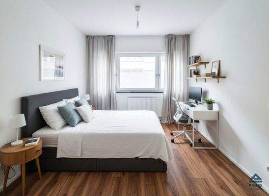 Schlafzimmer - Möbel und Dekoration KI-generiert