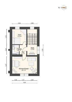 Grundriss Obergeschoss 1