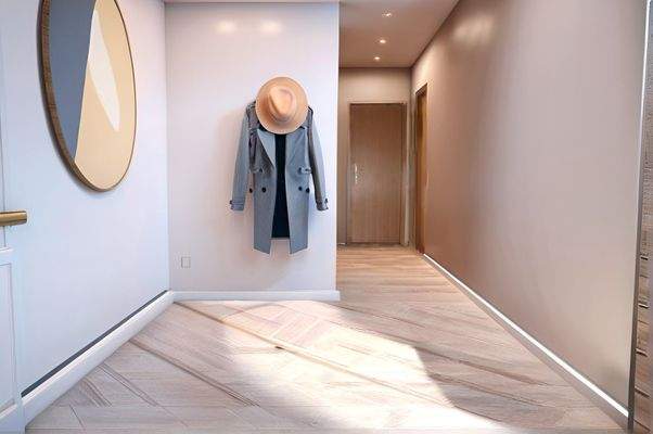 Flur visuell eingerichtet