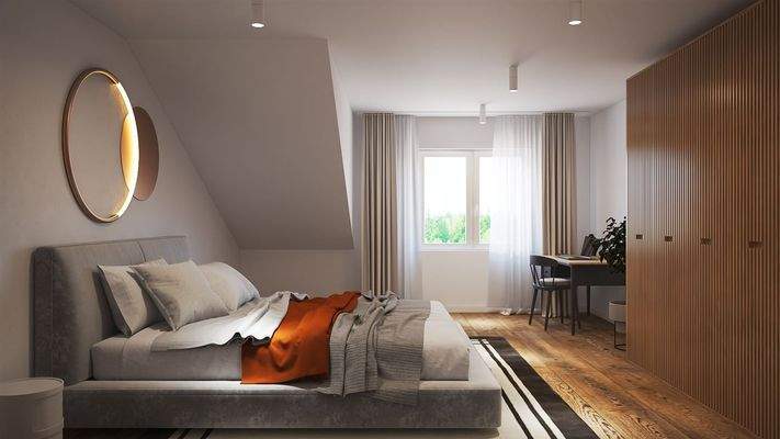 Blick ins Elternschlafzimmer