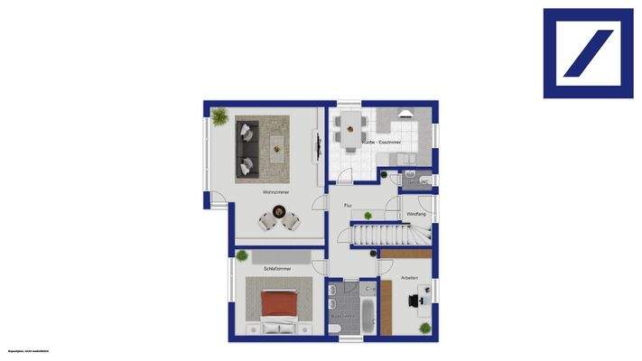 Ansicht Grundriss EG nicht maßstäblich!