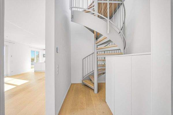 Wendeltreppe zur Dachterrasse