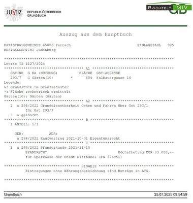 Grundbuchsauszug (geschwärzt)