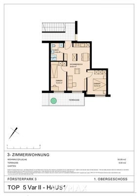 Grundriss Top 5 - Haus 1_Planvorschlag