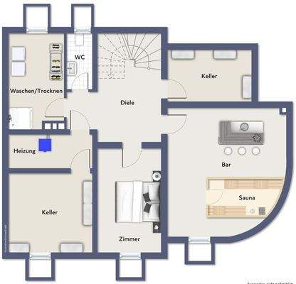 Grundriss beispielmöbliert KG