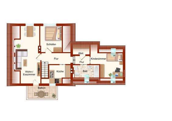 Grundriss DG nicht massstäblich, ähnlich