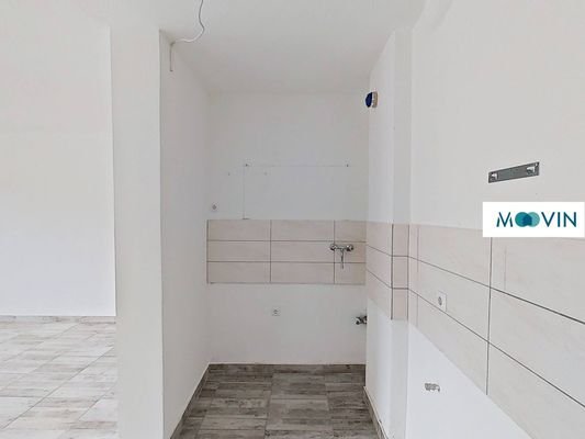 Ansicht IV: Wohn- und Esszimmer mit offenem Küchenbereich (Beispiel)