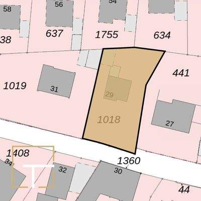 Grundstückskarte mit Parzellen