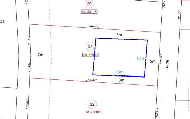 Darstellung Bebauungsmöglichkeit