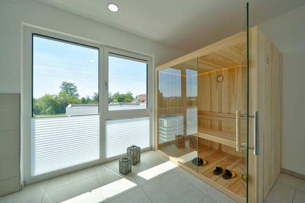 Badezimmer mit Sauna 