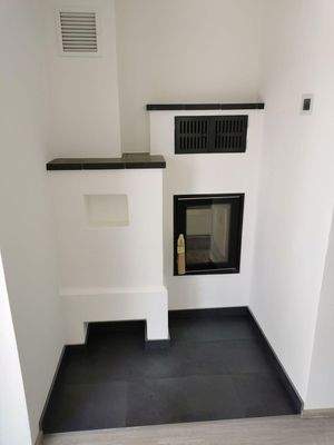 Kachelofen mit Tunnel Küche