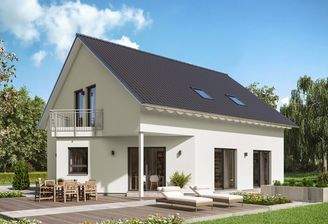 Hausansicht mit Terrasse und Balkon! 