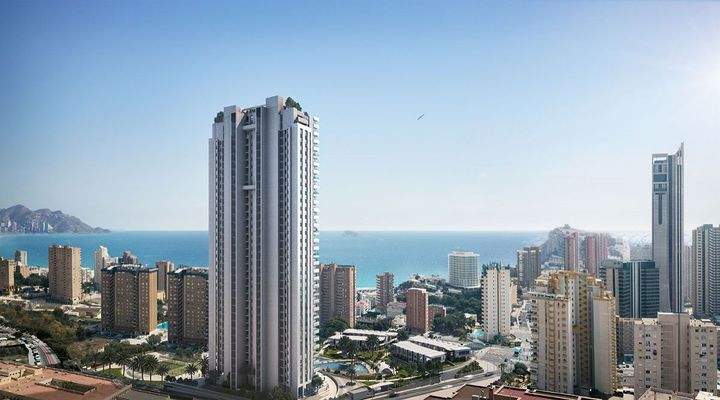 Appartements mit 2 Schlafzimmern und Meerblick in Benidorm