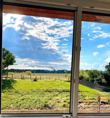 Fensterblick auf den Garten