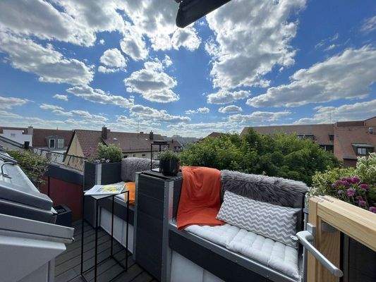 Blick vom Dachbalkon