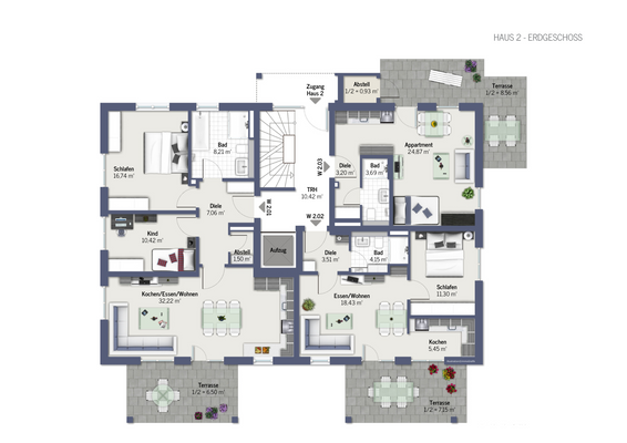 Grundriss Wohnung 2.01