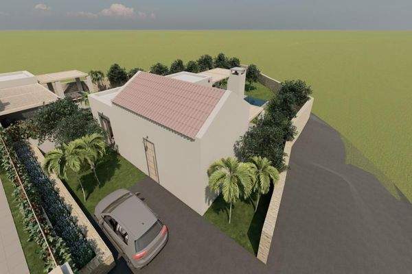 Kreta, Vamos: Projektresidenz mit Meerblick und Swimmingpool