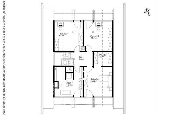 Grundriss Rückgebäude Dachgeschoss