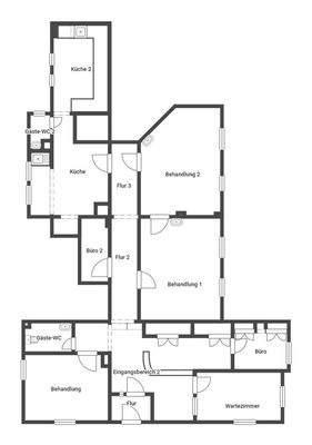 Grundriss Skizze EG (Praxis)