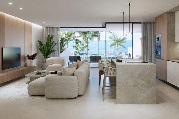 Wohnbereich und Küche