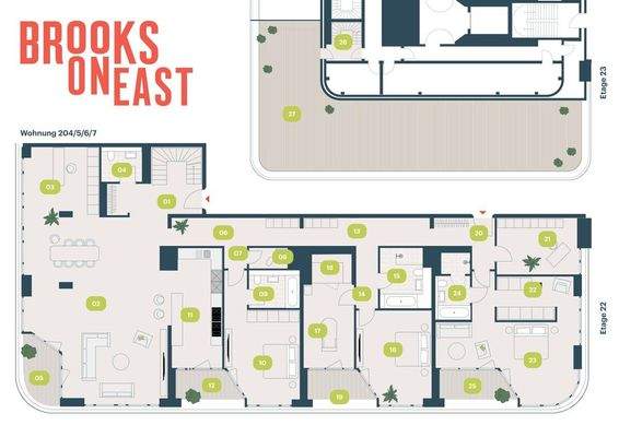 Vertriebsgrundriss WE204+2025+206+207