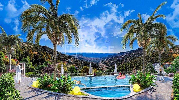 Panoramic Sea and City View Apartments in Bektaş Alanya