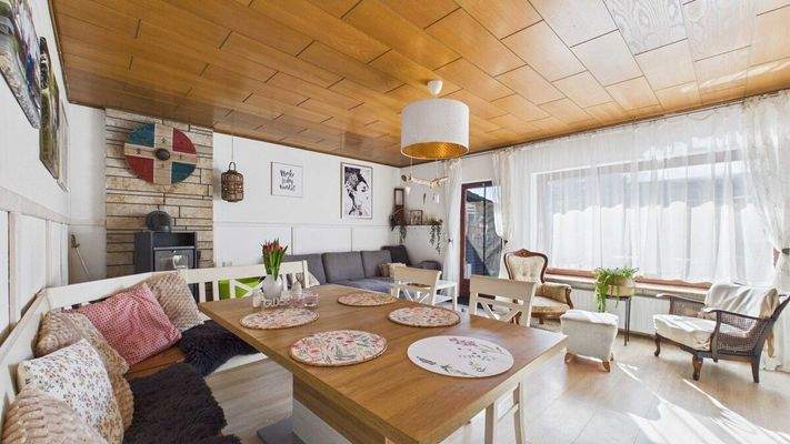 Mit Ausgang auf die Terrasse