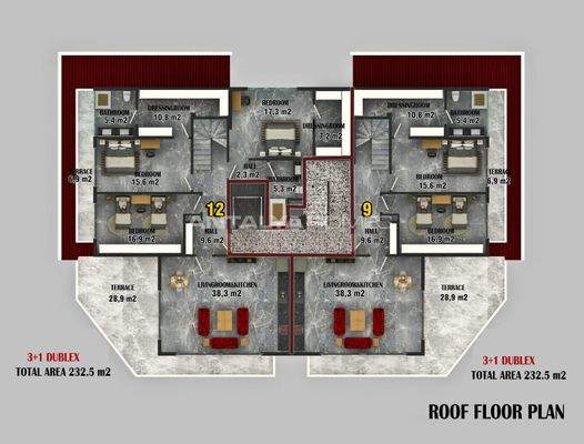 Stylish Flats 400 m from the Coast in Alanya, Antalya