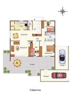 Grundrissplan EG-technisch bearbeitet