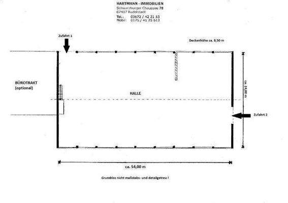 Grundriss Industriehalle