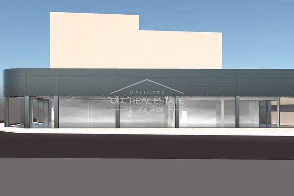 Seitenansicht mit Glasfront