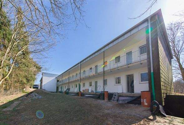 Außenansicht der Laubengänge