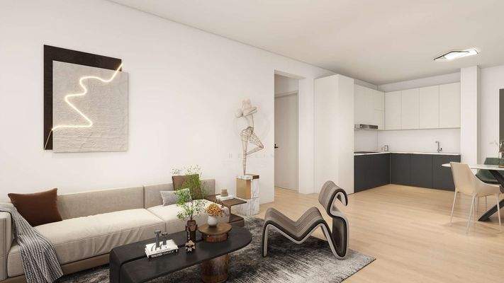 Wohn- und Kochbereich (Visualisierung)