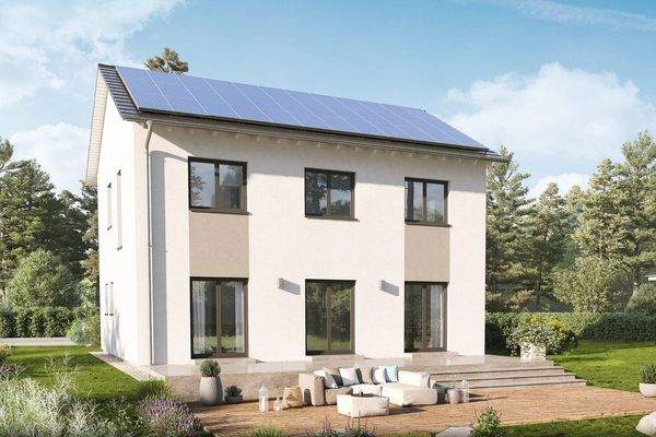 Modernes Haus mit Solarenergie