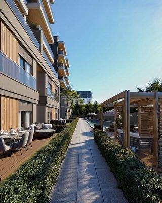 Apartments in a Complex with a Pool Near Airport in Antalya