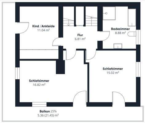 Grundrissplan Obergeschoss
